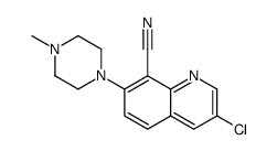 3-chloro-7-(4-methylpiperazin-1-yl)quinoline-8-carbonitrile结构式