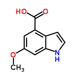 6-甲氧基-4-吲哚羧酸结构式