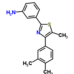 3-[4-(3,4-DIMETHYL-PHENYL)-5-METHYL-THIAZOL-2-YL]-PHENYLAMINE结构式