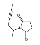 1-hex-4-yn-2-ylpyrrolidine-2,5-dione结构式