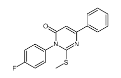 3-(4-fluorophenyl)-2-methylsulfanyl-6-phenylpyrimidin-4-one结构式