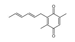 3-((2E,4E)-Hexa-2,4-dienyl)-2,5-dimethyl-[1,4]benzoquinone结构式