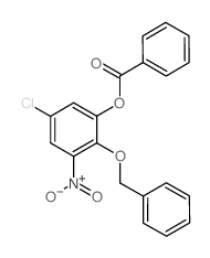 2-(Benzyloxy)-5-chloro-3-nitrophenyl-benzenecarboxylate结构式