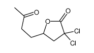 3,3-dichloro-5-(3-oxobutyl)oxolan-2-one Structure