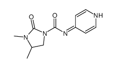 3,4-dimethyl-2-oxo-N-pyridin-4-ylimidazolidine-1-carboxamide结构式