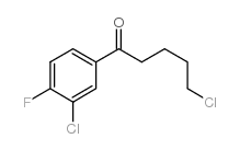 5-CHLORO-1-(3-CHLORO-4-FLUOROPHENYL)-1-OXOPENTANE Structure