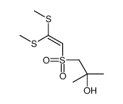 1-[2,2-bis(methylsulfanyl)ethenylsulfonyl]-2-methylpropan-2-ol Structure