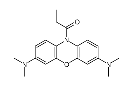 1-[3,7-bis(dimethylamino)phenoxazin-10-yl]propan-1-one Structure