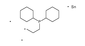 dicyclohexyl(3-trimethylstannylpropyl)phosphane Structure