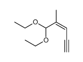 5,5-diethoxy-4-methylpent-3-en-1-yne Structure