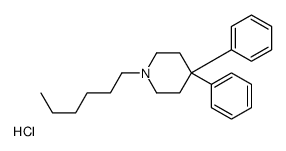 1-hexyl-4,4-diphenylpiperidine,hydrochloride Structure