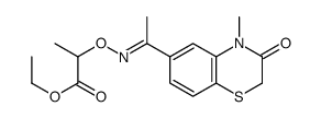 ethyl 2-[(E)-1-(4-methyl-3-oxo-1,4-benzothiazin-6-yl)ethylideneamino]oxypropanoate结构式