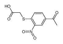 S-(2-nitro-4-acetylphenyl)thioglycolic acid Structure
