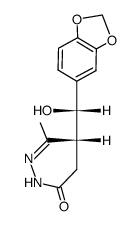 (R)-5-((S)-Benzo[1,3]dioxol-5-yl-hydroxy-methyl)-6-methyl-4,5-dihydro-2H-pyridazin-3-one结构式