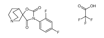 3'-(2,4-difluorophenyl)-quinuclidine-3-spiro-5'-oxazolidine-2',4'-dione trifluoroacetate salt Structure