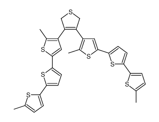 3,4-bis[5-(5'-methyl-2,2'-bithiophene)-2-methylthien-3-yl]-2,5-dihydrothiophene Structure