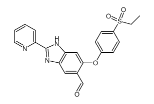 5-carbaldehyde-6-(4-(ethylsulfonyl)phenoxy)-2-pyridin-2-yl-1H-benzimidazole Structure