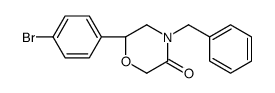 (6S)-4-benzyl-6-(4-bromophenyl)morpholin-3-one结构式