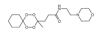 3-(3-methyl-1,2,4,5-tetraoxa-spiro[5.5]undec-3-yl)-N-(2-morpholin-4-yl-ethyl)-propionamide结构式