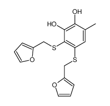 3,4-bis(furan-2-ylmethylsulfanyl)-6-methylbenzene-1,2-diol Structure