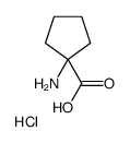1-Aminocyclopentanecarboxylic acid hydrochloride structure