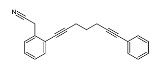 2-[2-(7-phenylhepta-1,6-diynyl)phenyl]acetonitrile结构式