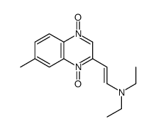 N,N-diethyl-2-(7-methyl-1-oxido-4-oxoquinoxalin-4-ium-2-yl)ethenamine结构式