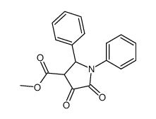 4,5-dioxo-1,2-diphenyl-pyrrolidine-3-carboxylic acid methyl ester Structure