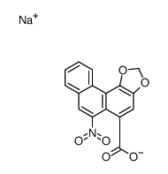 sodium 6-nitrophenanthro[3,4-d]-1,3-dioxole-5-carboxylate structure