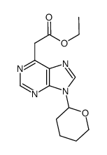 6-[2-(ethoxycarbonyl)methyl]-9-(tetrahydropyran-2-yl)-9H-purine Structure