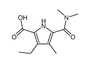 5-Dimethylcarbamoyl-3-ethyl-4-methyl-1H-pyrrole-2-carboxylic acid Structure