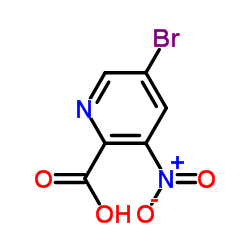 5-Bromo-3-nitro-2-pyridinecarboxylic acid Structure