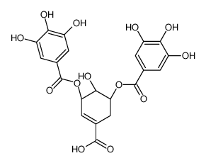 (3R,4S,5R)-4-hydroxy-3,5-bis[(3,4,5-trihydroxybenzoyl)oxy]cyclohexene-1-carboxylic acid结构式