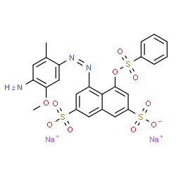 4-[(4-amino-5-methoxy-o-tolyl)azo]-5-[(phenylsulphonyl)oxy]naphthalene-2,7-disulphonic acid, sodium salt picture