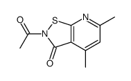 2-acetyl-4,6-dimethyl-[1,2]thiazolo[5,4-b]pyridin-3-one结构式