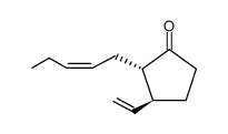 (2S,3S)-2-((Z)-pent-2-en-1-yl)-3-vinylcyclopentan-1-one结构式