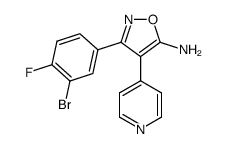 5-Amino-3-(3-bromo-4-fluorophenyl)-4-(4-pyridyl)isoxazole Structure