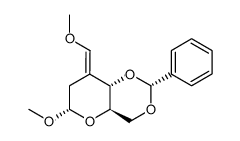 (E)-Methyl-4,6-O-benzyliden-2,3-didesoxy-3-C-methoxymethylen-α-D-erythro-hexopyranosid结构式