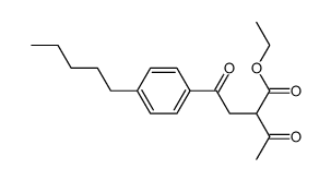 3-oxo-2-(2-oxo-2-(4-pentyl-phenyl)-ethyl)-butyric acid ethyl ester结构式