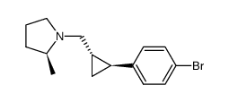 1-{[(1S,2S)-2-(4-bromophenyl)cyclopropyl]methyl}-(2S)-2-methylpyrrolidine Structure