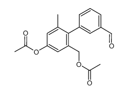 (4-acetoxy-3'-formyl-6-methylbiphenyl-2-yl)methyl acetate结构式