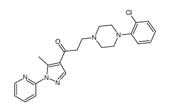 3-[4-(2-chloro-phenyl)-piperazin-1-yl]-1-(5-methyl-1-pyridin-2-yl-1H-pyrazol-4-yl)-propan-1-one Structure