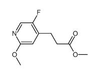 methyl 3-(5-fluoro-2-methoxy-pyridin-4-yl)propanoate结构式