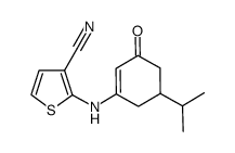 2-(5-isopropyl-3-oxocyclohex-1-enylamino)thiophene-3-carbonitrile结构式