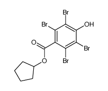 2,3,5,6-tetrabromo-4-hydroxy-benzoic acid cyclopentyl ester结构式