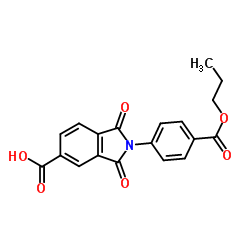 1,3-Dioxo-2-[4-(propoxycarbonyl)phenyl]-5-isoindolinecarboxylic acid Structure