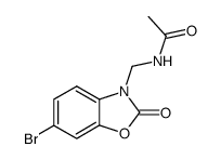 3-acetylaminomethyl-6-bromo-2-benzoxazolone Structure