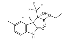 (2S,3S)-ethyl 2-(3-ethyl-5-methyl-2-oxoindolin-3-yl)-3,3,3-trifluoro-2-hydroxypropanoate结构式