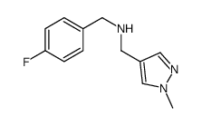 1-(4-Fluorophenyl)-N-[(1-methyl-1H-pyrazol-4-yl)methyl]methanamin e Structure