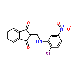 2-{[(2-Chloro-5-nitrophenyl)amino]methylene}-1H-indene-1,3(2H)-dione Structure